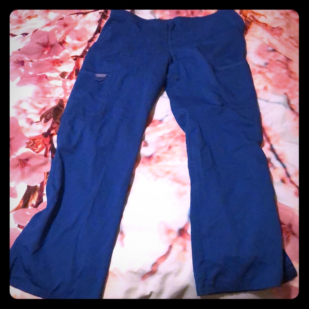 Cherokee royal blue scrub pants size L